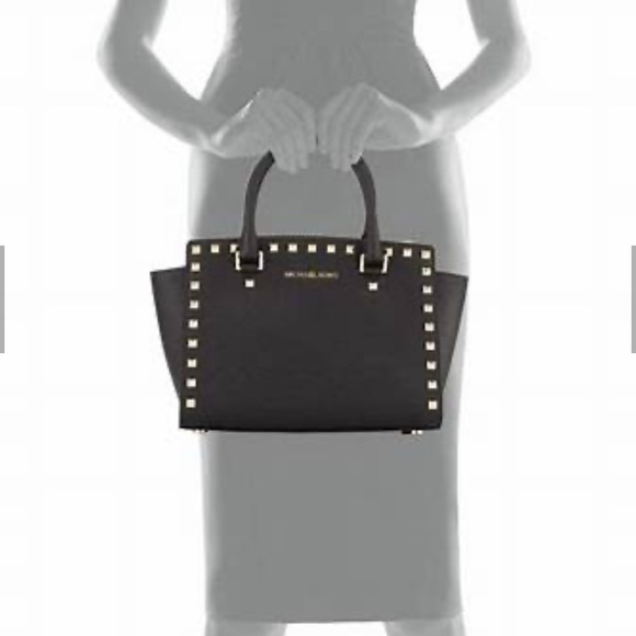 NWOT Michael Kors Selma Studded Medium Satchel Bag - Picture 11 of 11